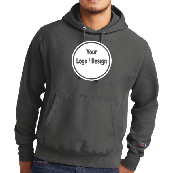 EX - Reverse Weave ® Garment Dyed Hooded Sweatshirt Thumbnail